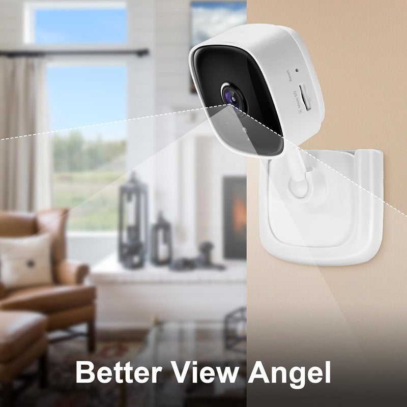 magicsee 2 Pack Adhesive Wall Mount Bracket Stand Fits for Tapo Indoor Security Camera C100,C110,No Drilling Easy Installation Window Mount Camera Holder fits for TP Link Cam - Image 5